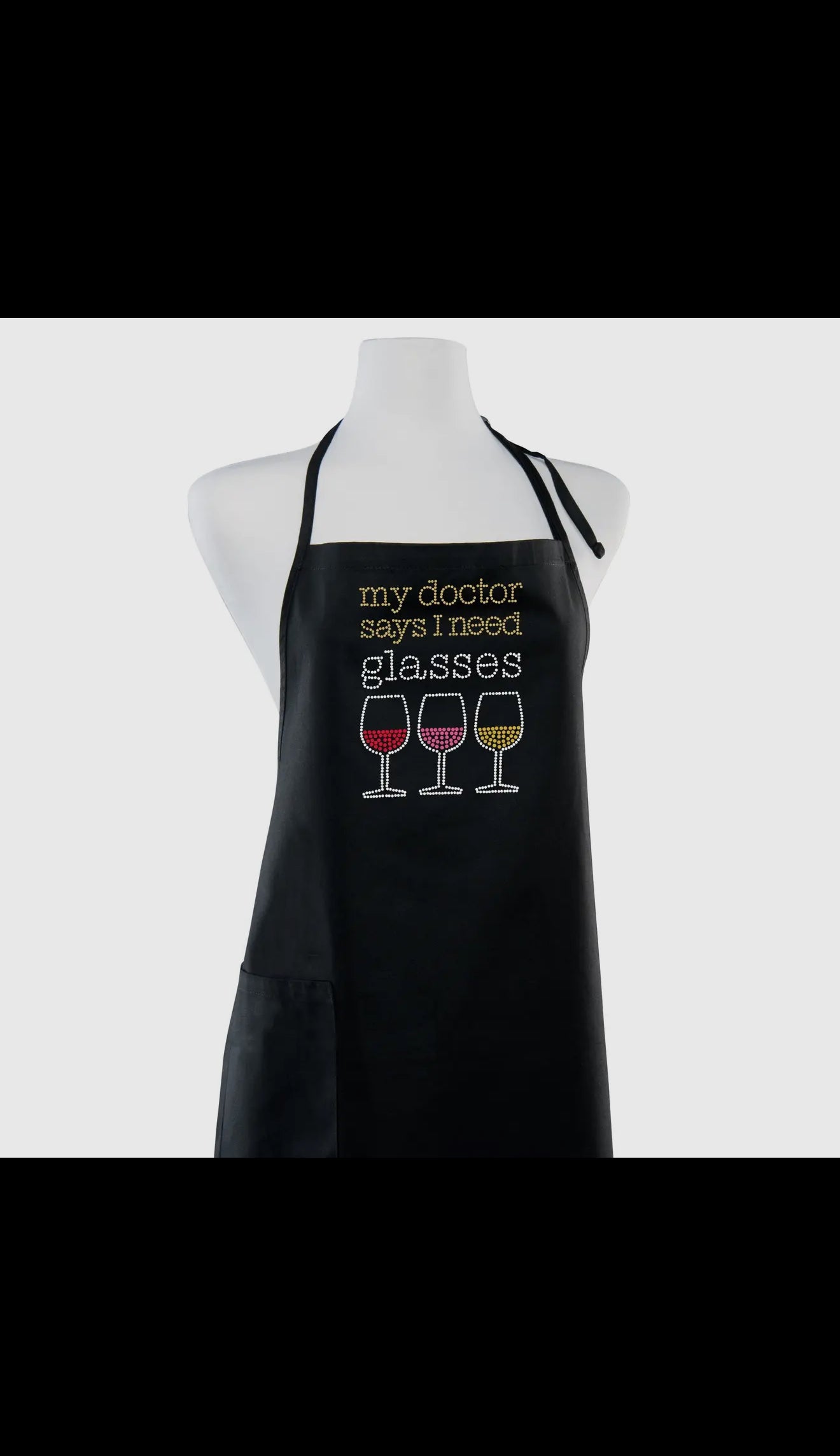 My Doctor Says Rhinestone Apron